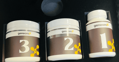 GeneomX liver and gallbladder detox cleanse kit with a glass of water and lemon, designed for holistic health.