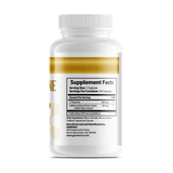 Supplement facts for GeneomX L-Theanine Plus Caffeine, highlighting ingredients and nutritional info.